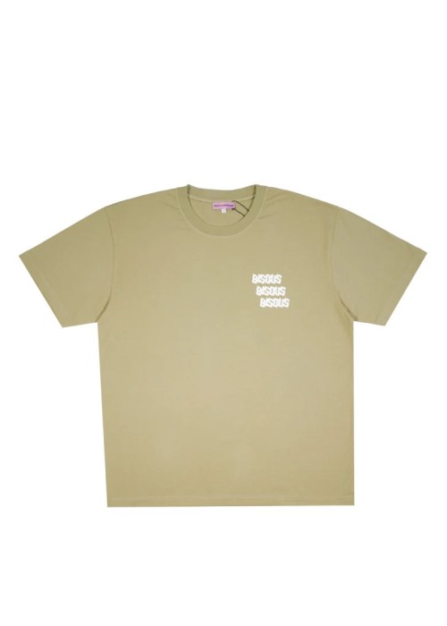 Bisous Skateboard TEE SHIRT BISOUS X3 BACK LIGHT OLIVE  BX3BACKOLIVE chez Graphiti Concept Store Dieppe