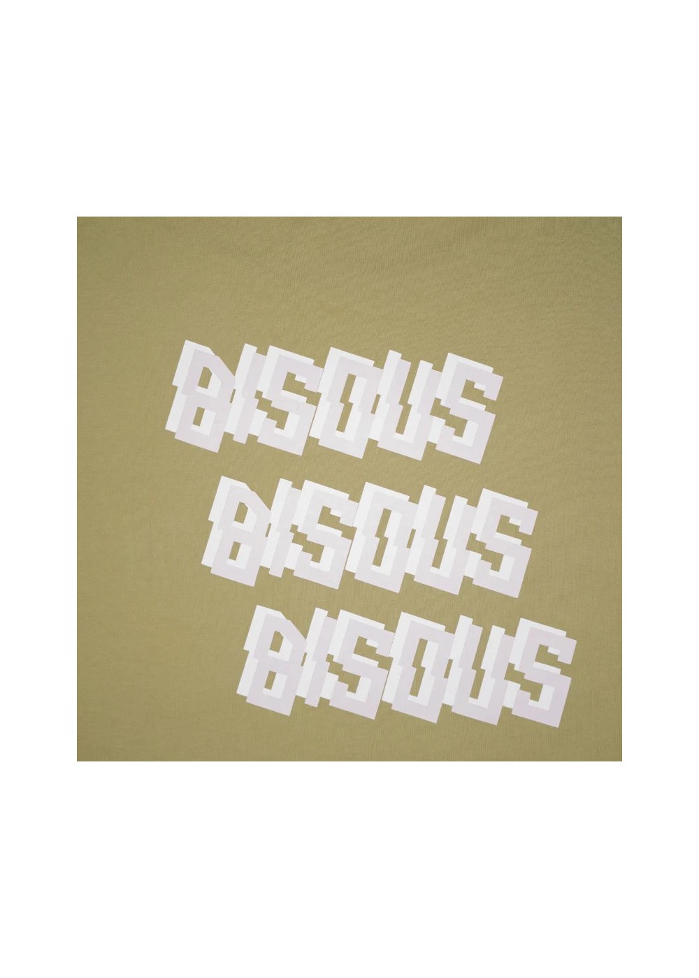 Bisous Skateboard TEE SHIRT BISOUS X3 BACK LIGHT OLIVE  BX3BACKOLIVE chez Graphiti Concept Store Dieppe