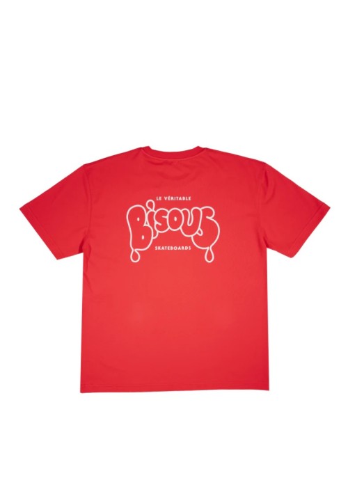 Bisous Skateboard TEE SHIRT BISOUS VERITABLE RED  BVERITABLERED chez Graphiti Concept Store Dieppe