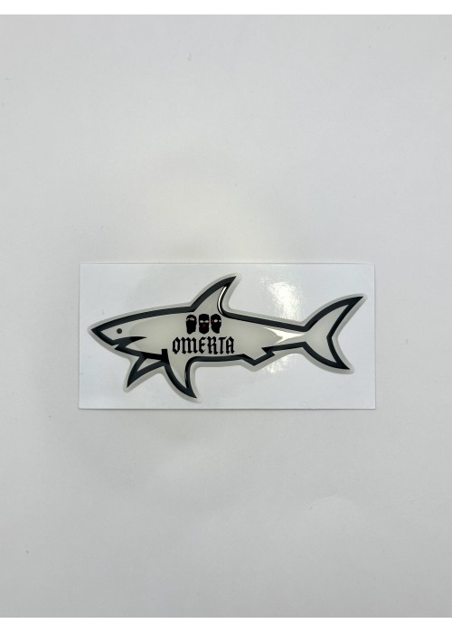 STICKERS SHARK STICKER SHARK OMERTA BLANC  SHARKOMERTABLANC chez Graphiti Concept Store Dieppe